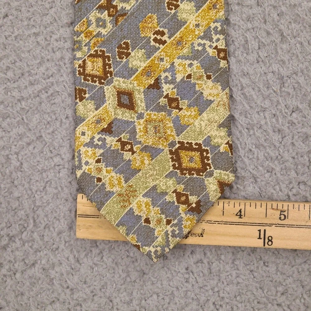 Hugo Boss Tie Necktie Mens 100%‎ Silk Classic Abstract Made in Italy